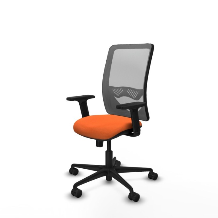 Zulema sincro malla gris bali naranja brazos 2D base nailon  ruedas 65mm nailon