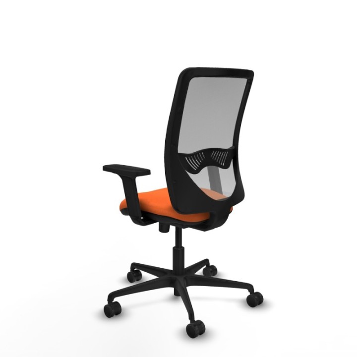 Zulema sincro malla gris bali naranja brazos 2D base nailon  ruedas 65mm nailon