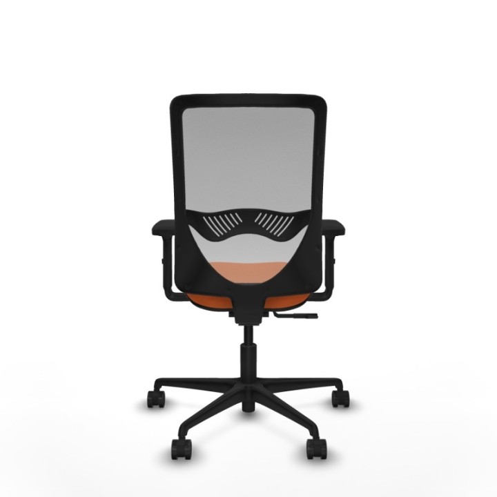 Zulema sincro malla gris bali naranja brazos 2D base nailon  ruedas 65mm nailon