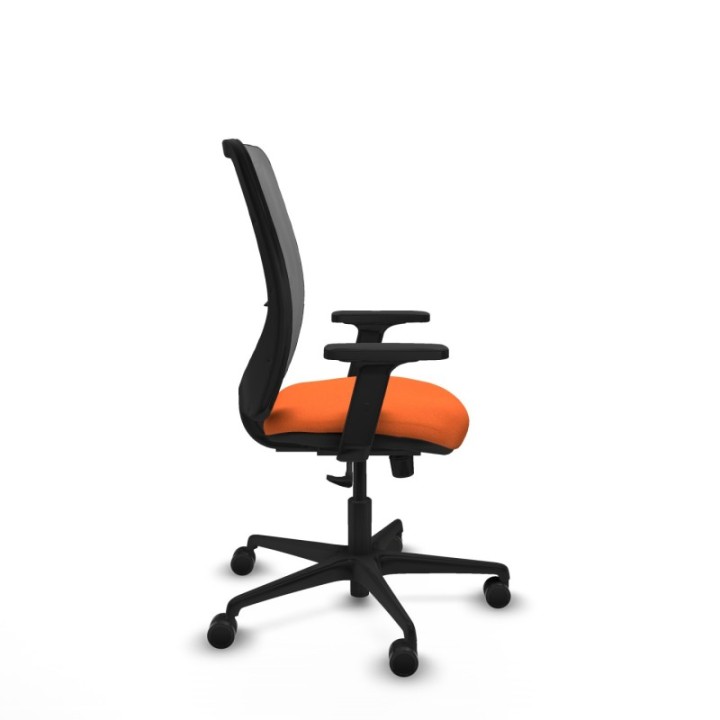 Zulema sincro malla gris bali naranja brazos 2D base nailon  ruedas 65mm nailon