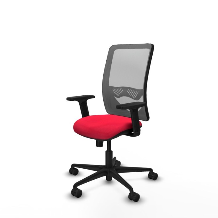 Zulema sincro malla gris bali rojo brazos 2D base nailon  ruedas 65mm nailon