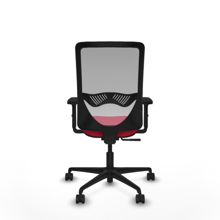 Zulema sincro malla gris bali rojo brazos 2D base nailon  ruedas 65mm nailon