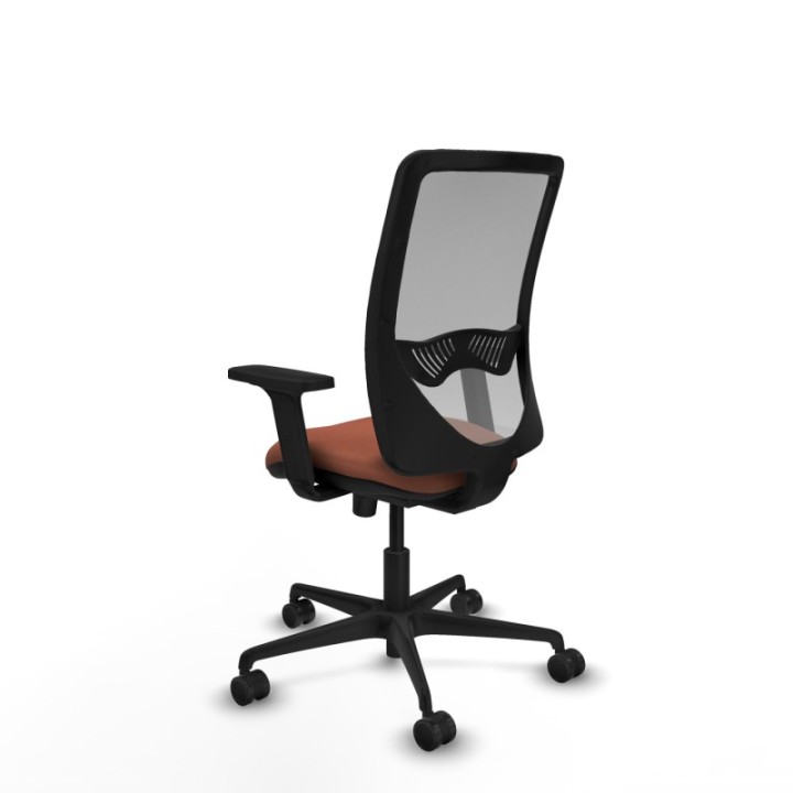 Zulema sincro malla gris bali marrón brazos 2D base nailon  ruedas 65mm nailon