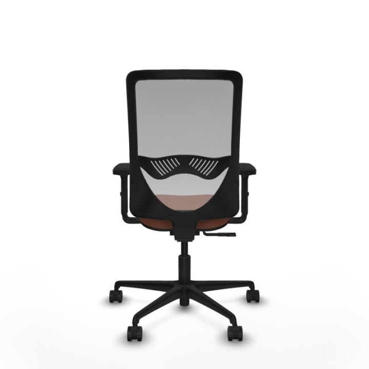 Zulema sincro malla gris bali marrón brazos 2D base nailon  ruedas 65mm nailon