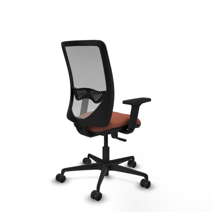 Zulema sincro malla gris bali marrón brazos 2D base nailon  ruedas 65mm nailon