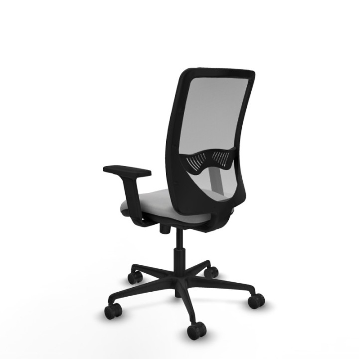 Zulema sincro malla gris bali gris claro brazos 2D base nailon  ruedas 65mm nailon