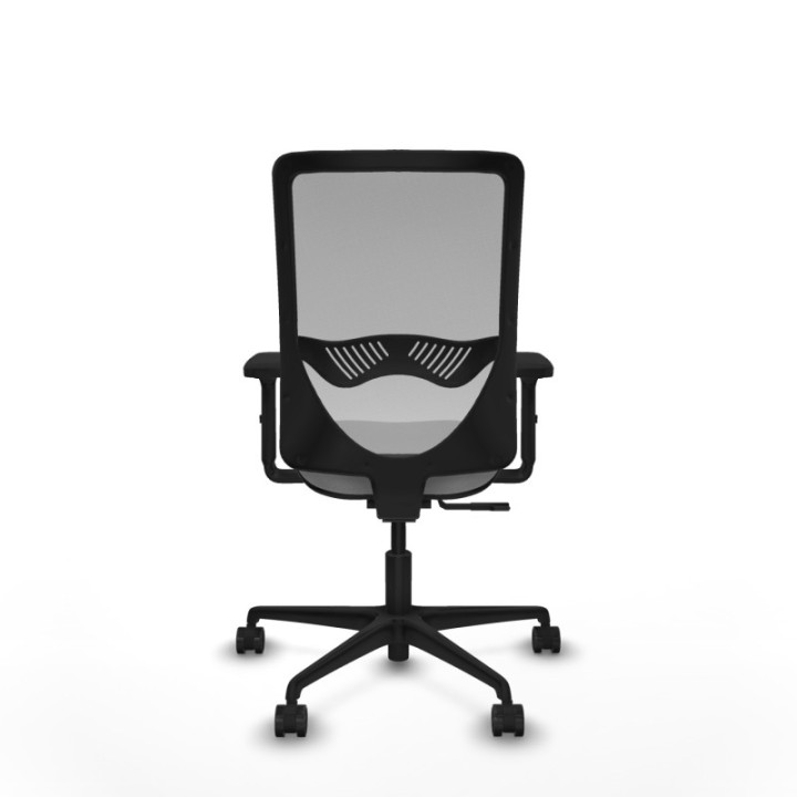 Zulema sincro malla gris bali gris claro brazos 2D base nailon  ruedas 65mm nailon