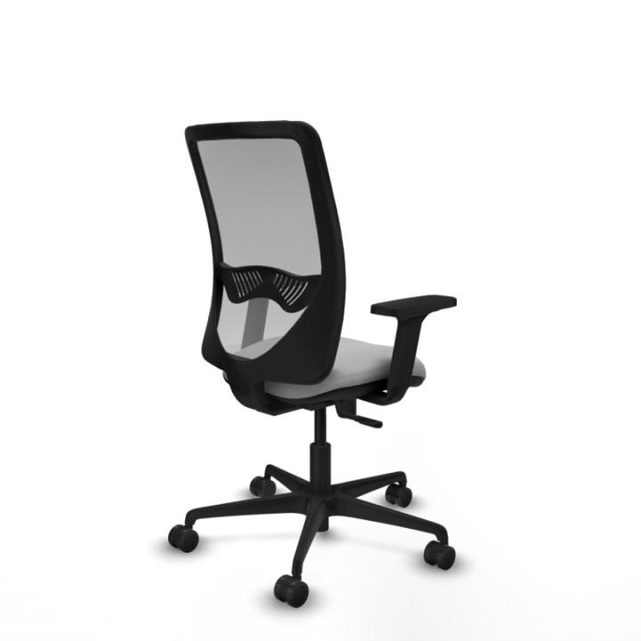 Zulema sincro malla gris bali gris claro brazos 2D base nailon  ruedas 65mm nailon