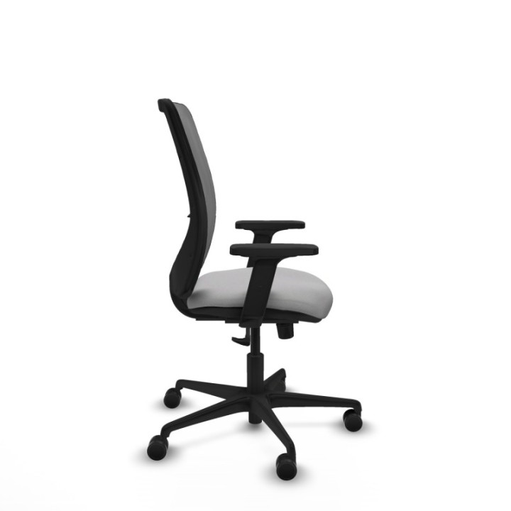 Zulema sincro malla gris bali gris claro brazos 2D base nailon  ruedas 65mm nailon