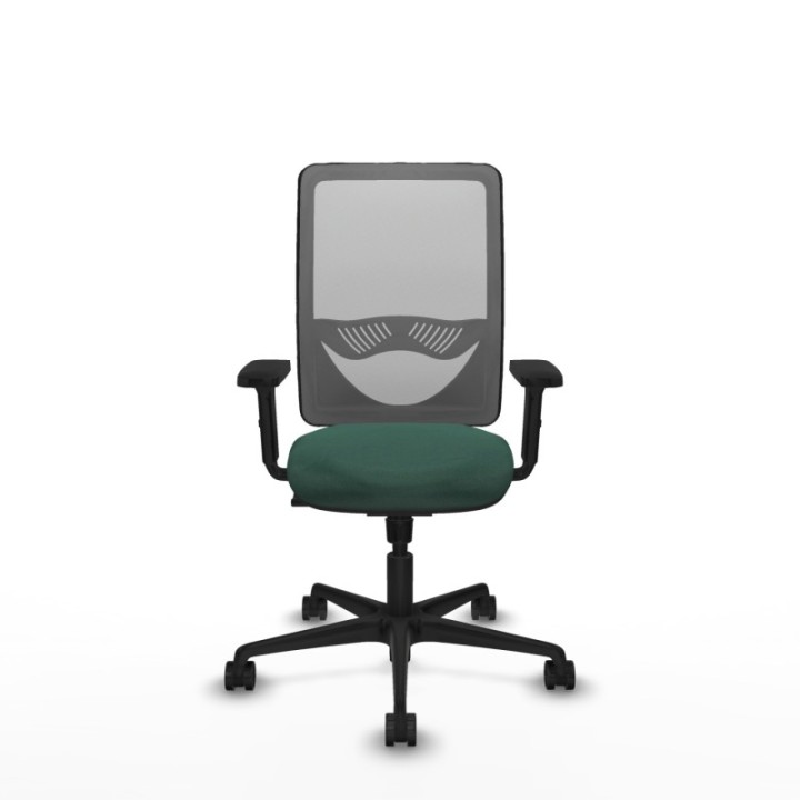 Zulema sincro malla gris bali verde botella brazos 2D base nailon  ruedas 65mm nailon