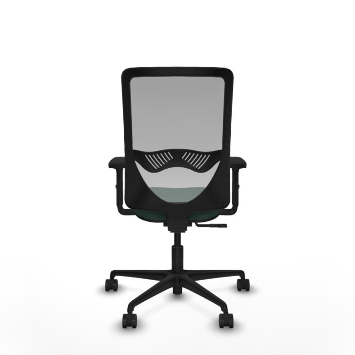 Zulema sincro malla gris bali verde botella brazos 2D base nailon  ruedas 65mm nailon