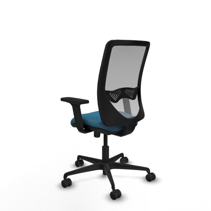 Zulema sincro malla gris bali verde petroleo brazos 2D base nailon  ruedas 65mm nailon