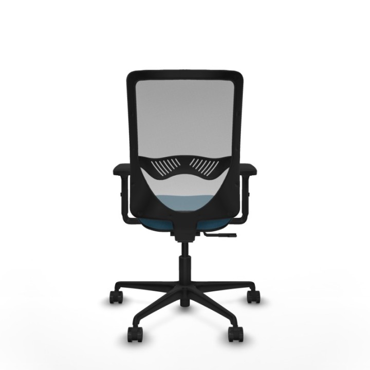 Zulema sincro malla gris bali verde petroleo brazos 2D base nailon  ruedas 65mm nailon