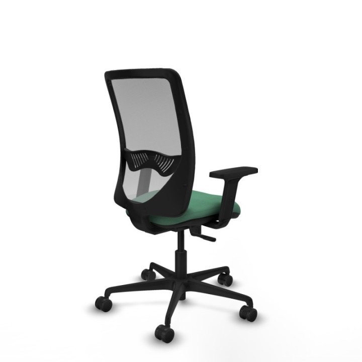 Zulema sincro malla gris bali verde esmeralda brazos 2D base nailon  ruedas 65mm nailon