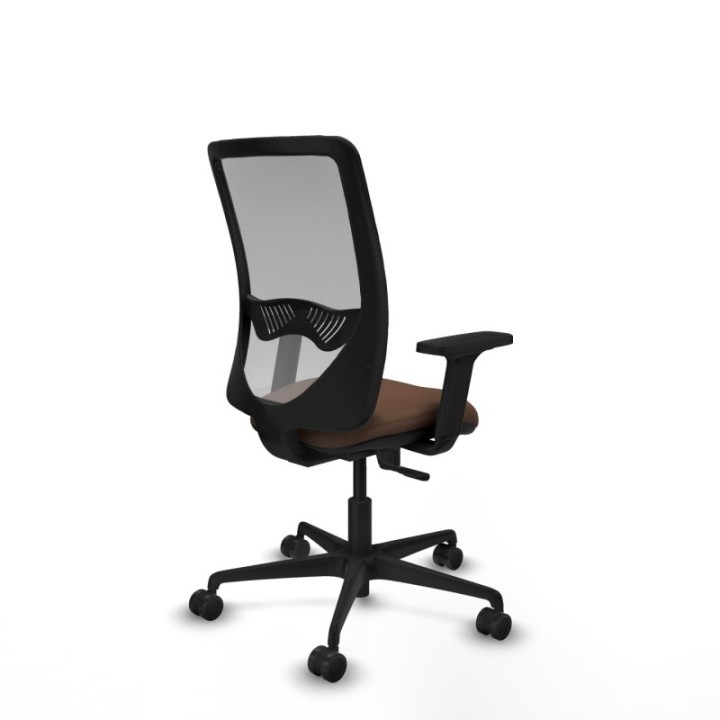 Zulema sincro malla gris bali marrón oscuro brazos 2D base nailon  ruedas 65mm nailon