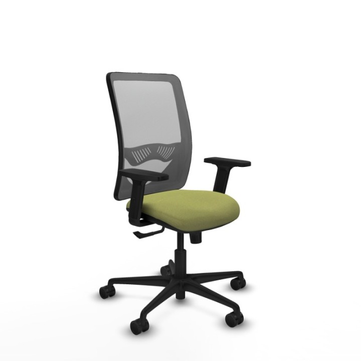 Zulema sincro malla gris bali verde oliva brazos 2D base nailon  ruedas 65mm nailon