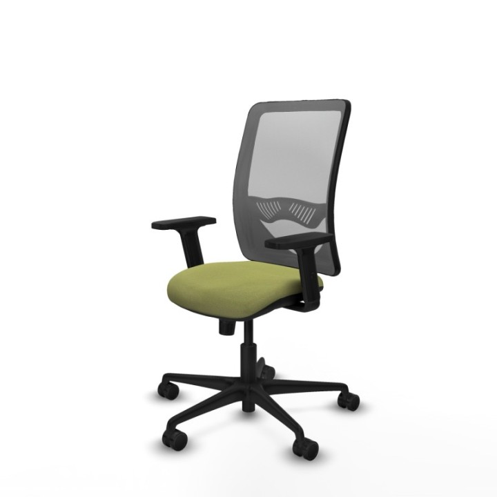 Zulema sincro malla gris bali verde oliva brazos 2D base nailon  ruedas 65mm nailon