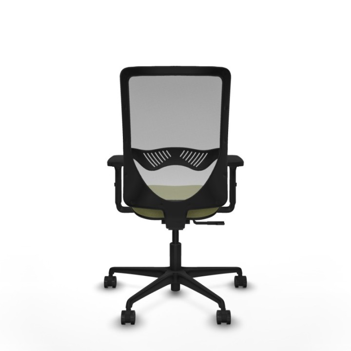 Zulema sincro malla gris bali verde oliva brazos 2D base nailon  ruedas 65mm nailon