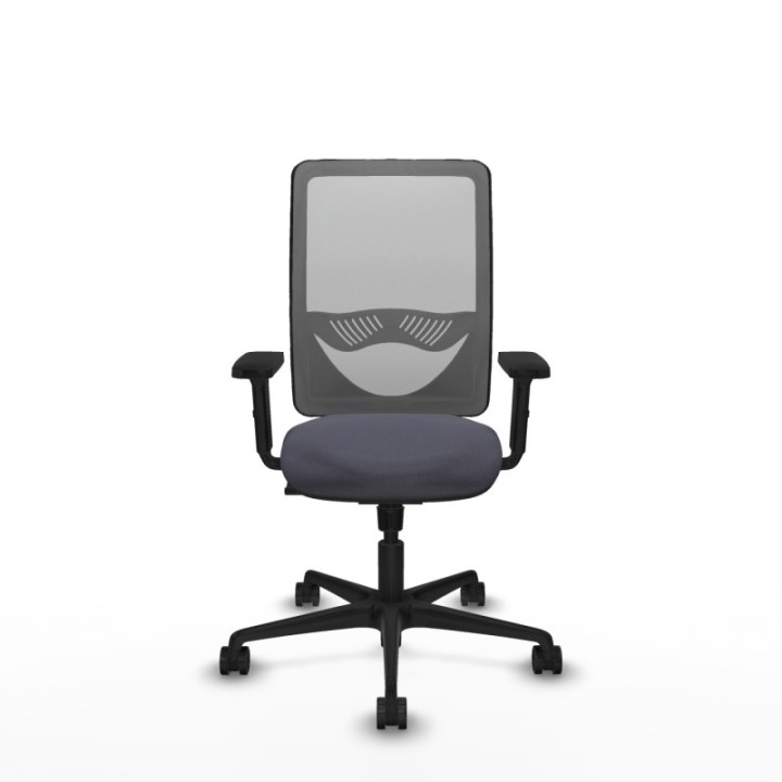 Zulema sincro malla gris bali gris oscuro brazos 2D base nailon  ruedas 65mm nailon