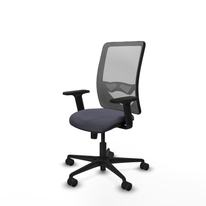 Zulema sincro malla gris bali gris oscuro brazos 2D base nailon  ruedas 65mm nailon