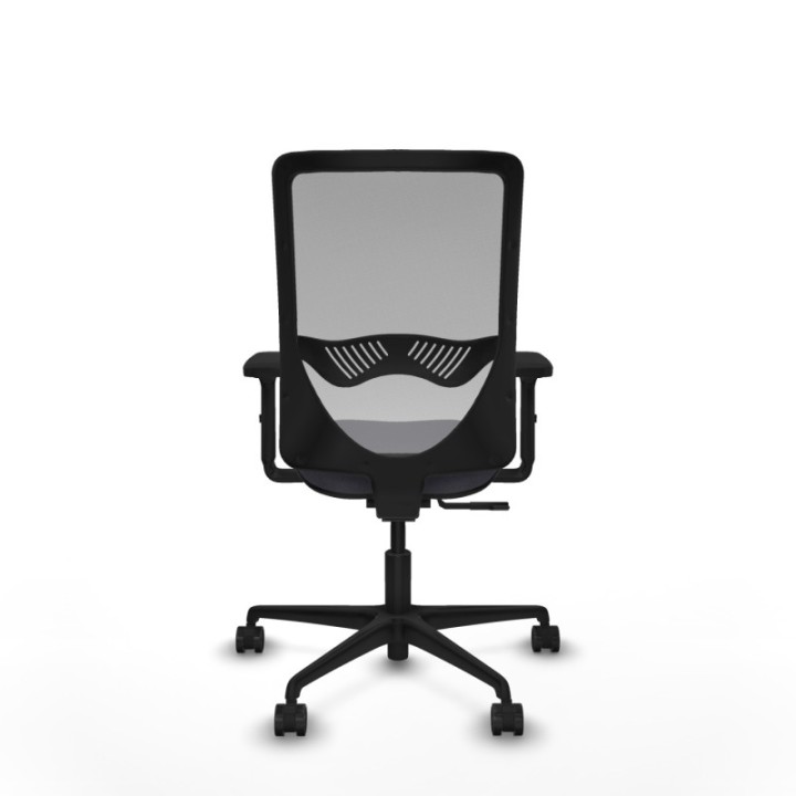 Zulema sincro malla gris bali gris oscuro brazos 2D base nailon  ruedas 65mm nailon