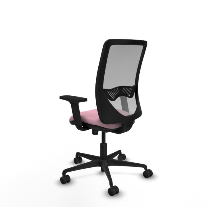 Zulema sincro malla gris bali rosa brazos 2D base nailon  ruedas 65mm nailon