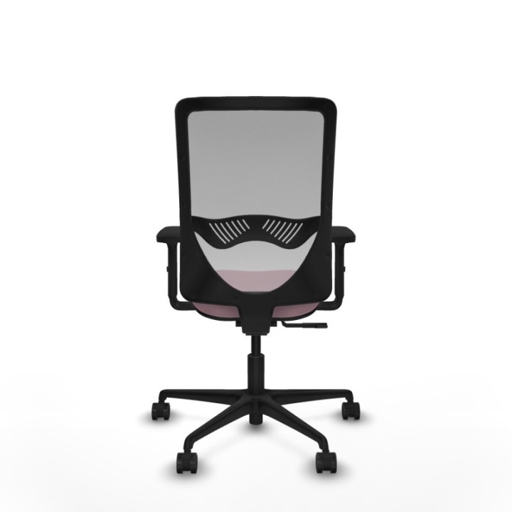 Zulema sincro malla gris bali rosa brazos 2D base nailon  ruedas 65mm nailon