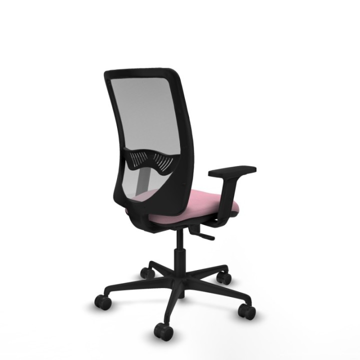 Zulema sincro malla gris bali rosa brazos 2D base nailon  ruedas 65mm nailon