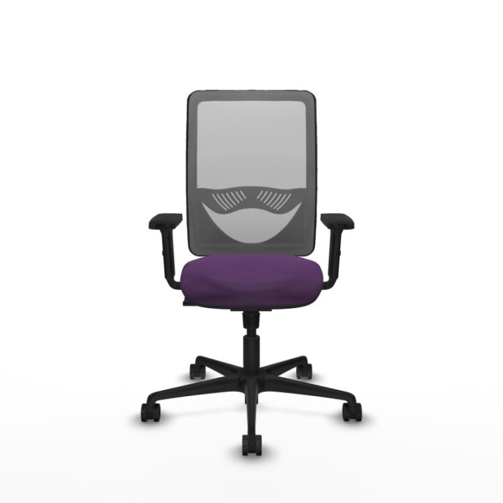 Zulema sincro malla gris bali morado brazos 2D base nailon  ruedas 65mm nailon