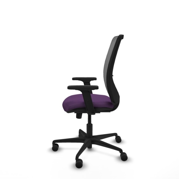 Zulema sincro malla gris bali morado brazos 2D base nailon  ruedas 65mm nailon