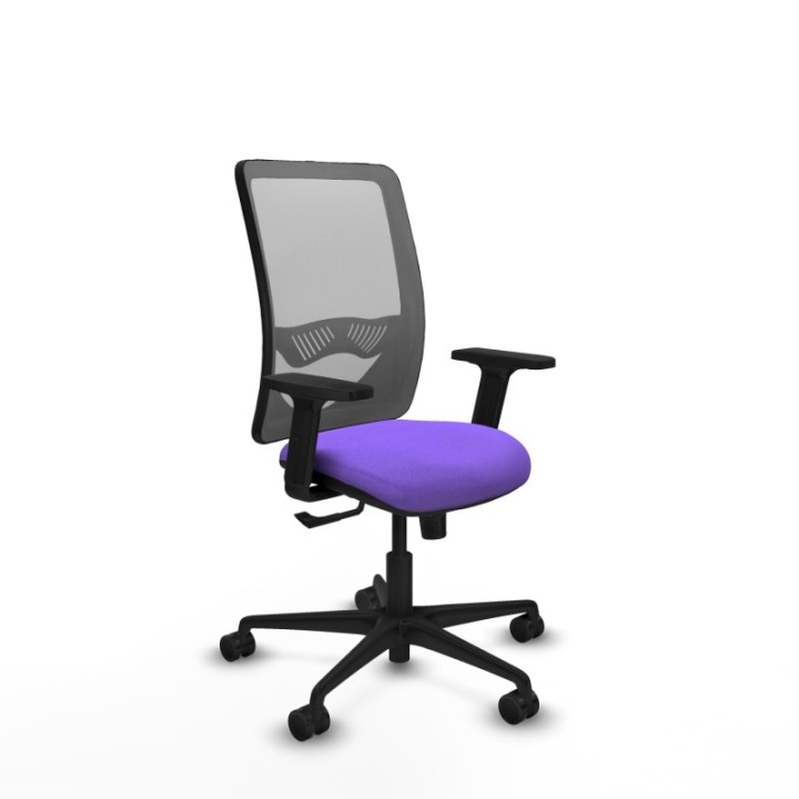 Zulema sincro malla gris bali lila brazos 2D base nailon  ruedas 65mm nailon