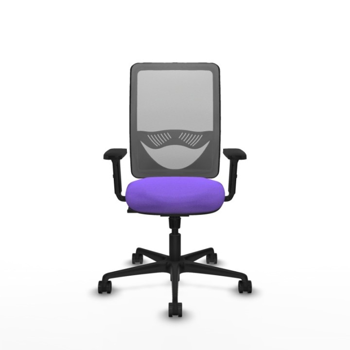 Zulema sincro malla gris bali lila brazos 2D base nailon  ruedas 65mm nailon