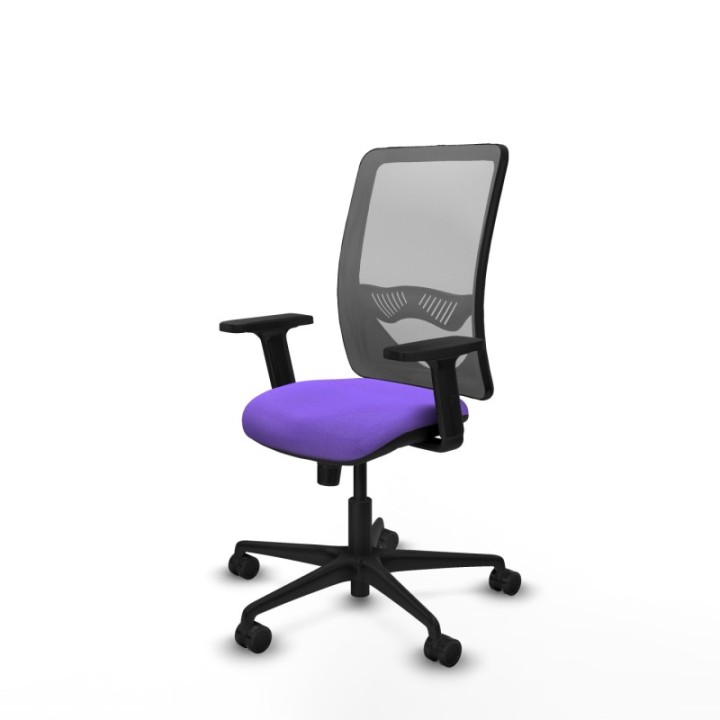 Zulema sincro malla gris bali lila brazos 2D base nailon  ruedas 65mm nailon