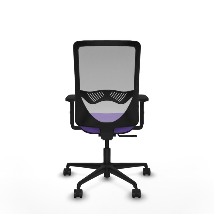 Zulema sincro malla gris bali lila brazos 2D base nailon  ruedas 65mm nailon