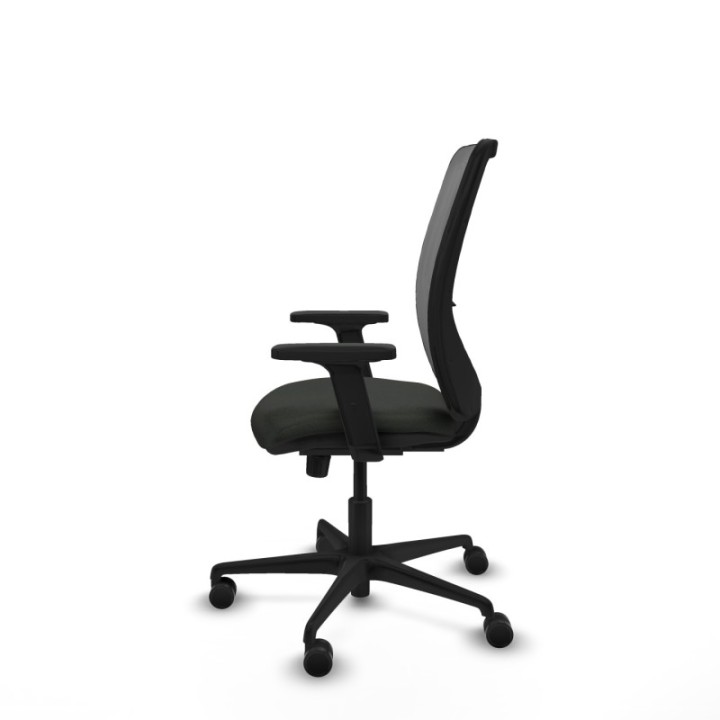 Zulema sincro malla gris bali negro brazos 2D base nailon  ruedas 65mm nailon