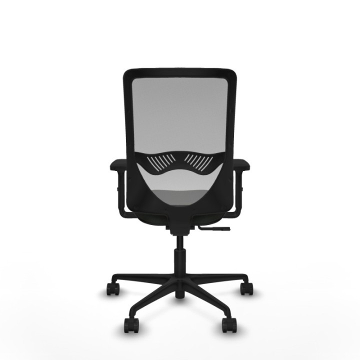 Zulema sincro malla gris bali negro brazos 2D base nailon  ruedas 65mm nailon