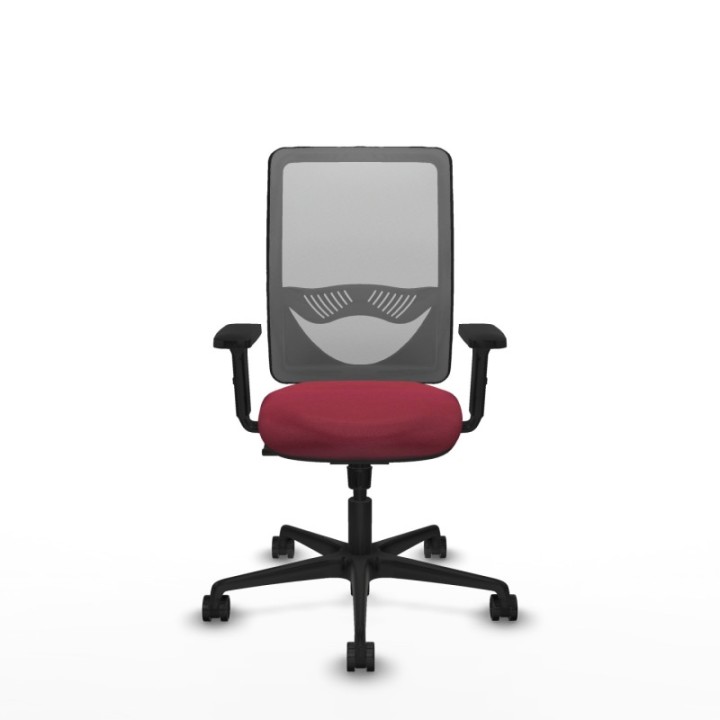 Zulema sincro malla gris bali granate brazos 2D base nailon  ruedas 65mm nailon