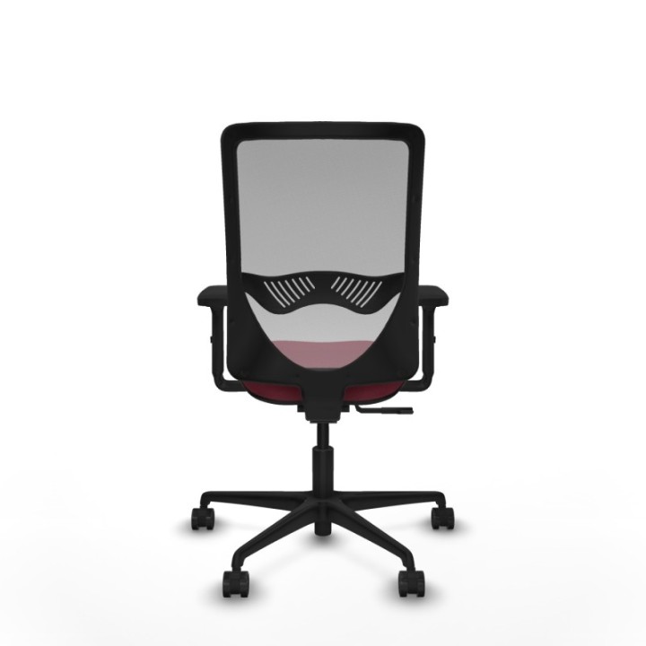 Zulema sincro malla gris bali granate brazos 2D base nailon  ruedas 65mm nailon