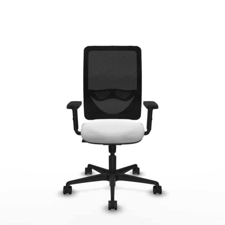 Zulema sincro malla negra bali blanco brazos 2D base nailon  ruedas 65mm nailon