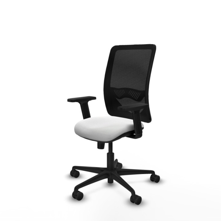 Zulema sincro malla negra bali blanco brazos 2D base nailon  ruedas 65mm nailon