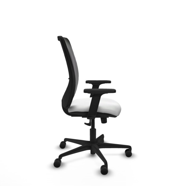 Zulema sincro malla negra bali blanco brazos 2D base nailon  ruedas 65mm nailon