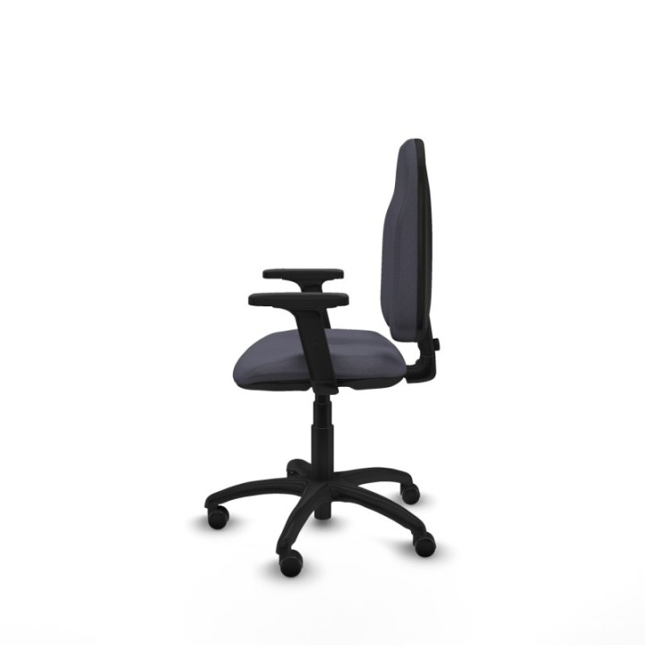 Algarra CP bali gris oscuro brazos 2D base poliamida ruedas engomadas 50mm