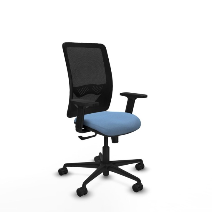 Zulema sincro malla negra bali azul cielo brazos 2D base nailon  ruedas 65mm nailon