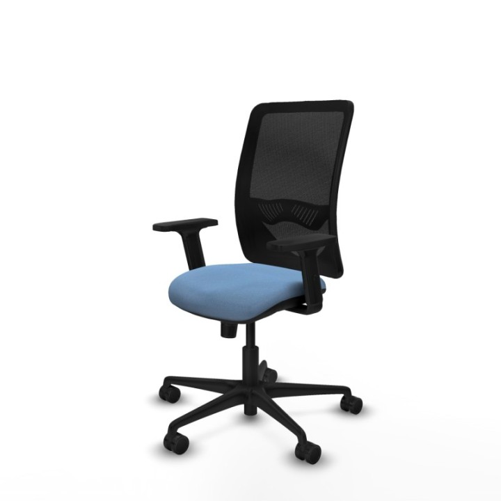 Zulema sincro malla negra bali azul cielo brazos 2D base nailon  ruedas 65mm nailon