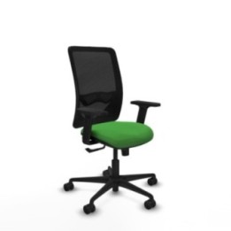 Zulema sincro malla negra bali verde brazos 2D base nailon  ruedas 65mm nailon