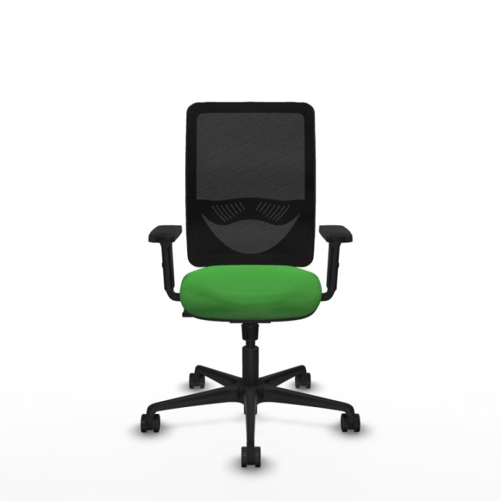 Zulema sincro malla negra bali verde brazos 2D base nailon  ruedas 65mm nailon