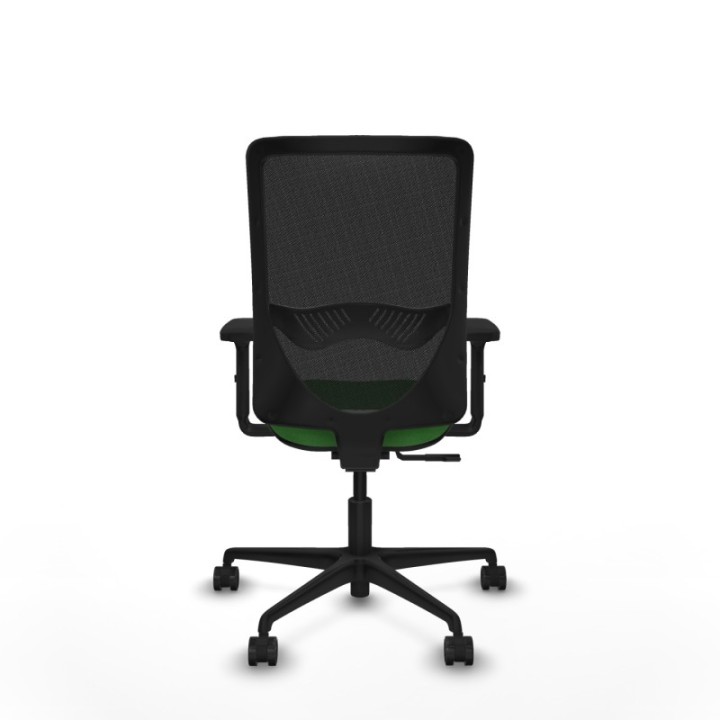 Zulema sincro malla negra bali verde brazos 2D base nailon  ruedas 65mm nailon