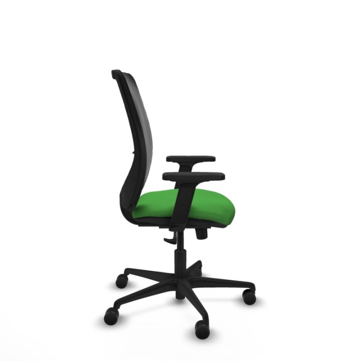 Zulema sincro malla negra bali verde brazos 2D base nailon  ruedas 65mm nailon