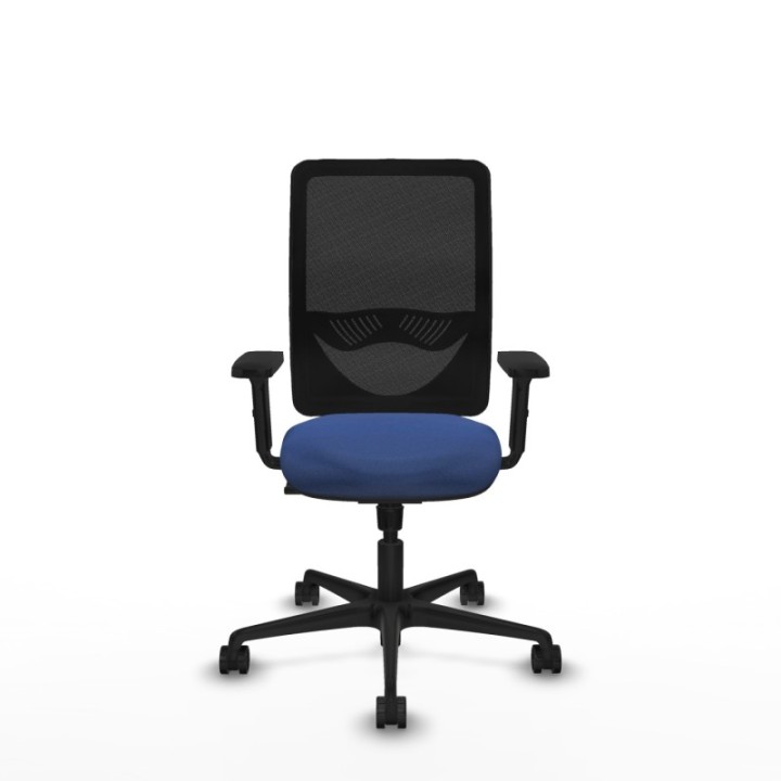 Zulema sincro malla negra bali azul marino brazos 2D base nailon  ruedas 65mm nailon