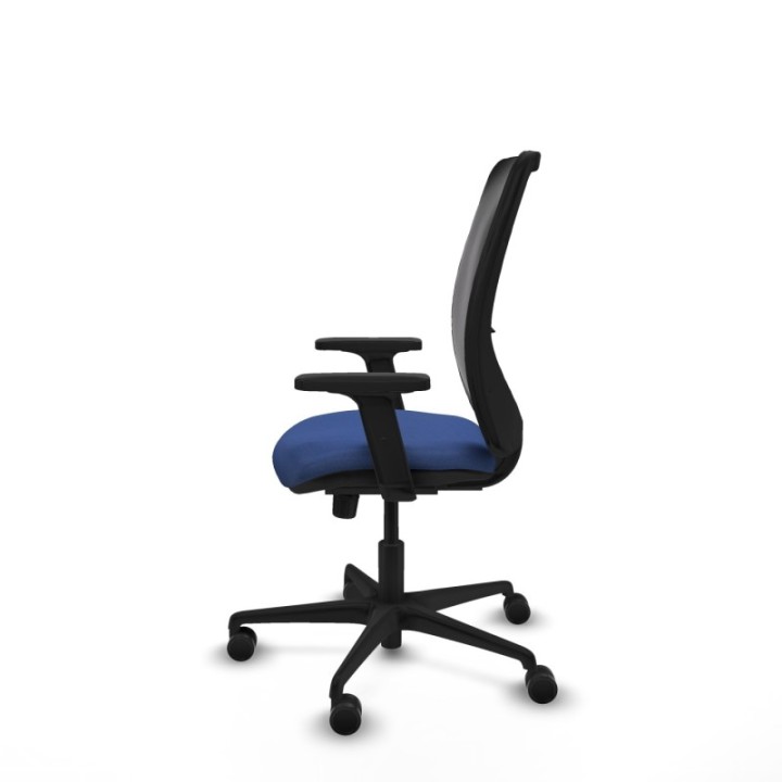 Zulema sincro malla negra bali azul marino brazos 2D base nailon  ruedas 65mm nailon